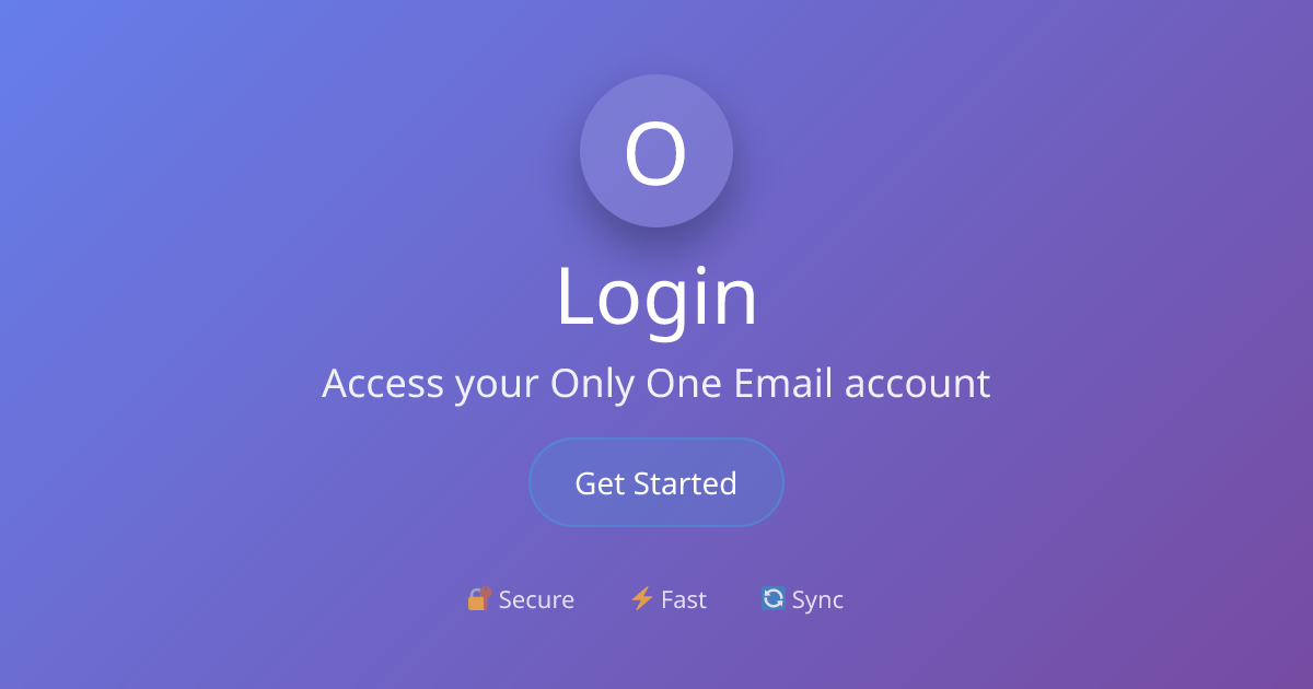 Login | Only One Email